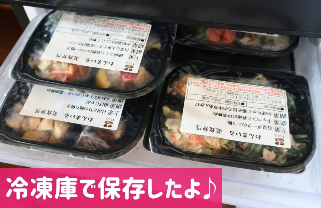 わんまいる美食弁当冷凍保存