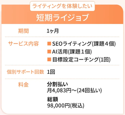 ライジョブ料金①